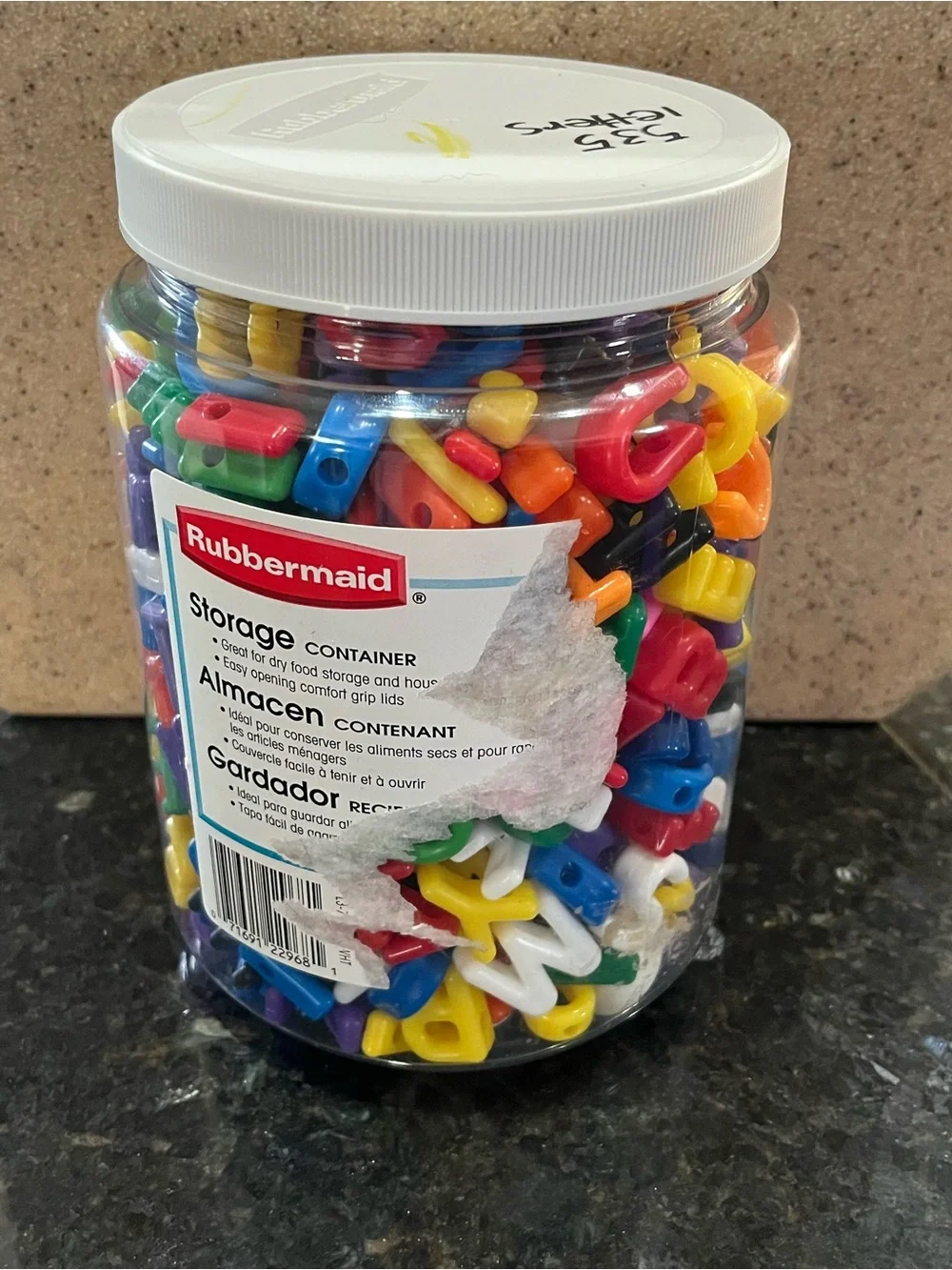 535 Uppercase Letters Multi-Color Plastic Link Beads for Kids Kindergarten